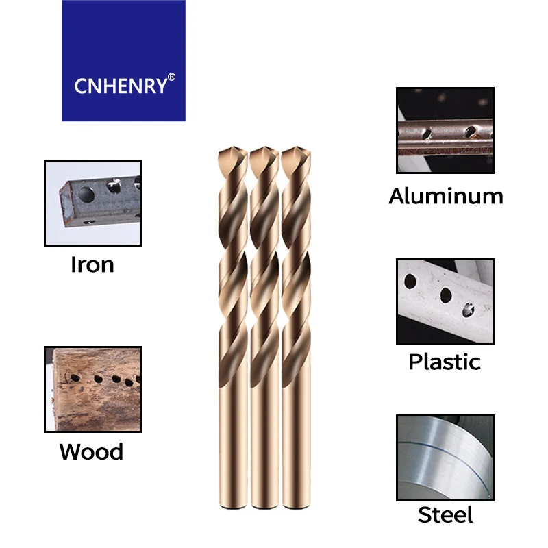 0.5MM-16MM M35 Set di punte elicoidali al cobalto HSS Punta da trapano con codolo cilindrico per punte di perforazione in metallo in acciaio inossidabile Utensili alesatori