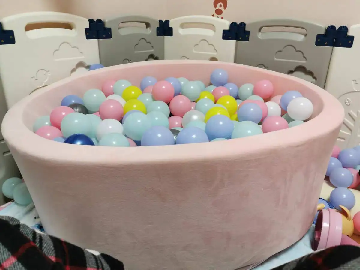 Baby\'s Round Soft Ocean Ball Pool Pit, Playground Indoor, Parque Infantil, Cerca de Bebê, Barreira de Segurança Infantil, Presente de Aniversário