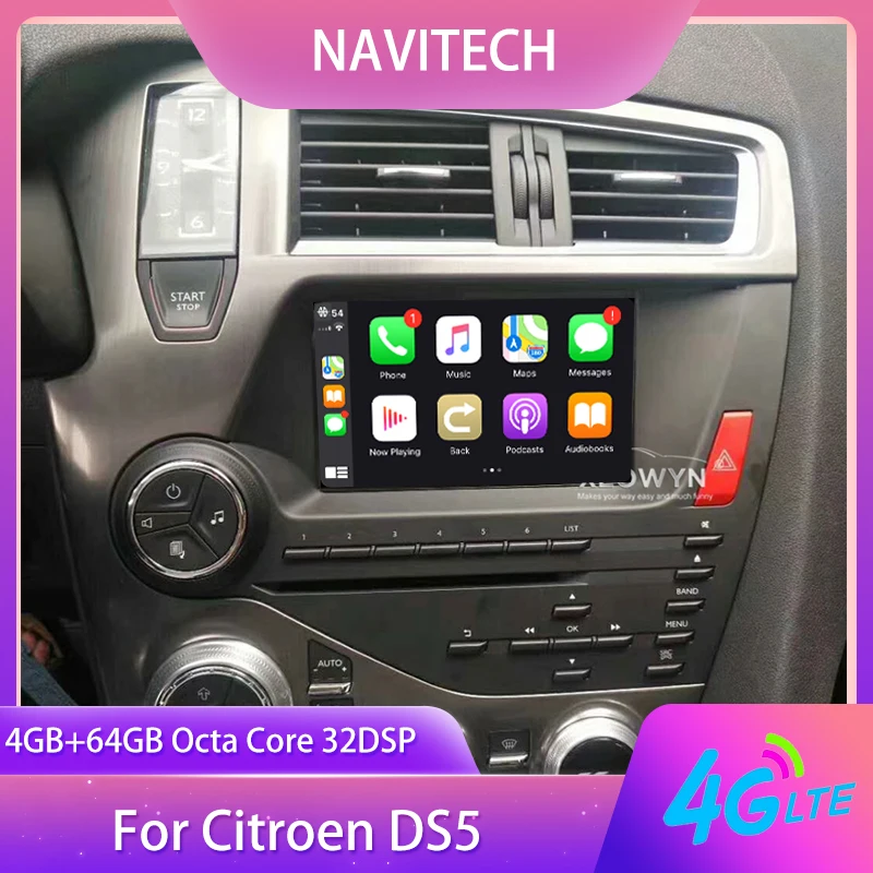 

128g android 12 Car radio Player for Citroen DS5 2011-2018 GPS BT Carplay auto rear video multimedia apple Carplay drop shipping