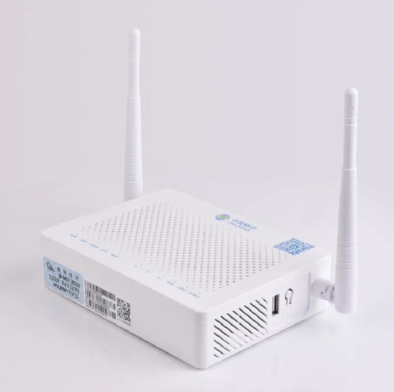 Origina F673A V9 Zte Gpon Onu Dual Band fiber optic terminal 4ge + 2 usb  tel +wifi with 2.4g & 5g With English modem