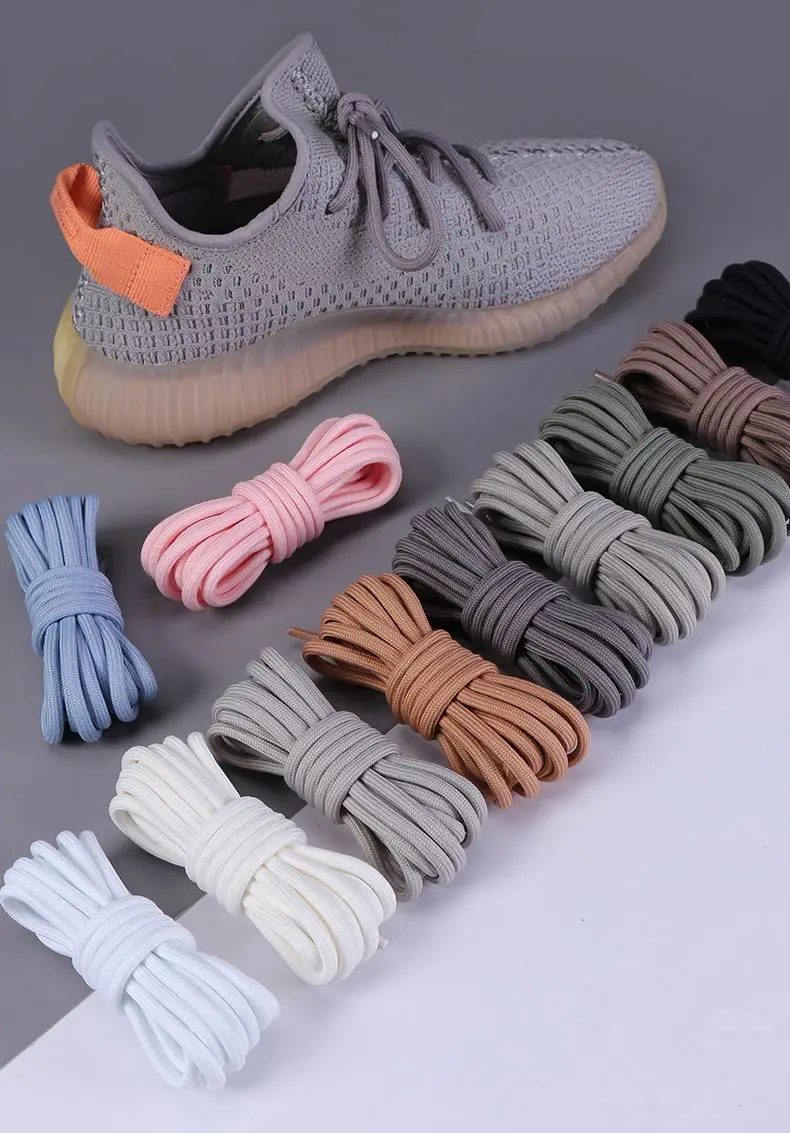 Neue runde Schnürsenkel Polyester solide Klassiker langlebig für Sportschuhe Schnürsenkel Sneaker Schnürsenkel Schnürsenkel Schuhe Accessoires – Detail 15