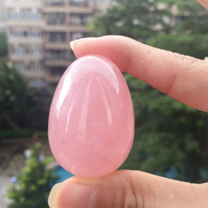 Natural Rose Quartz Egg Set Vaginal Balls Tightening Massage Ball Massager Muscle Exerciser Crystal Jade Massage And Relax Tools