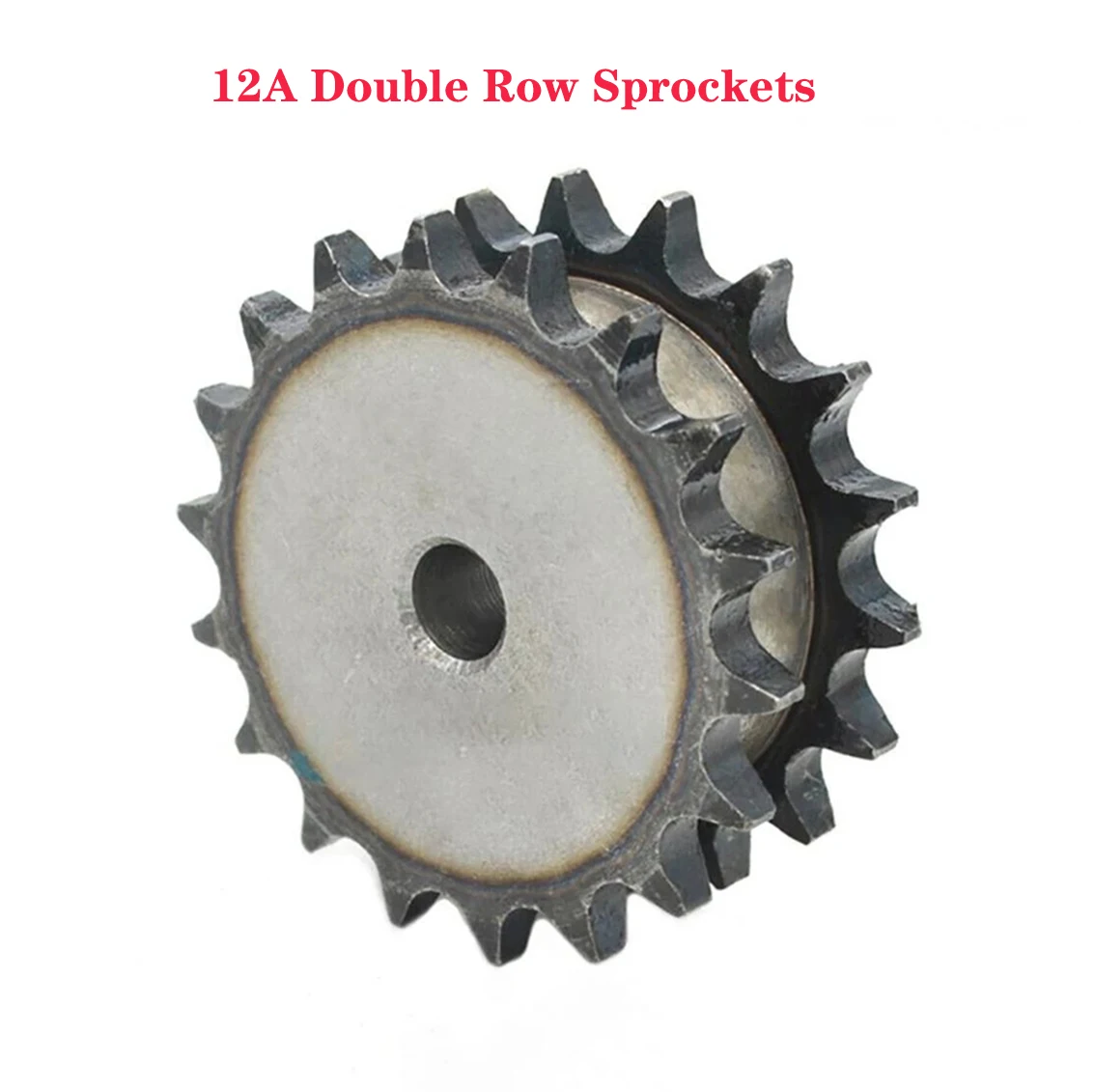 1Pcs 12A Double Row Sprockets 45# Steel 10-16 Tooth Industrial Sprocket Wheel Motor Chain Drive