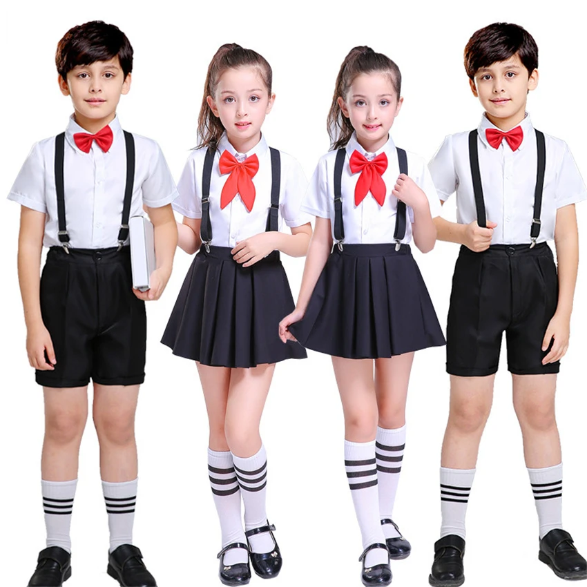 Children Japanese School Uniform Skirt for Gilrs College Chorus Stage Performance Clothing Student Korea Fashion Costumes