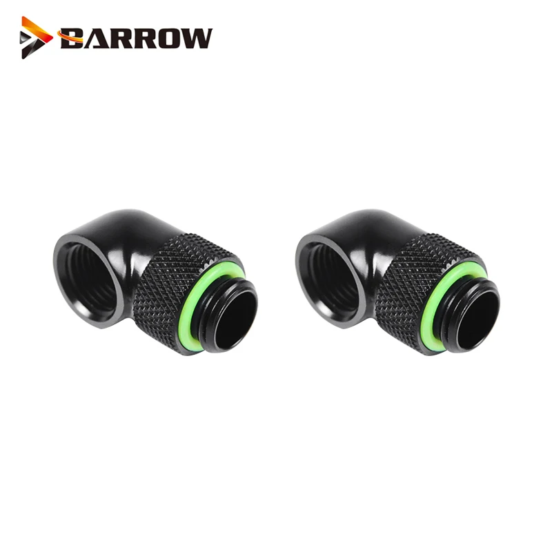 

2pcs Barrow G1/4'' 90 Degree Rotary Fittings Computer Water Cooling Kit Fittings Elbow ,Black White Silver,TWT90-V2.5