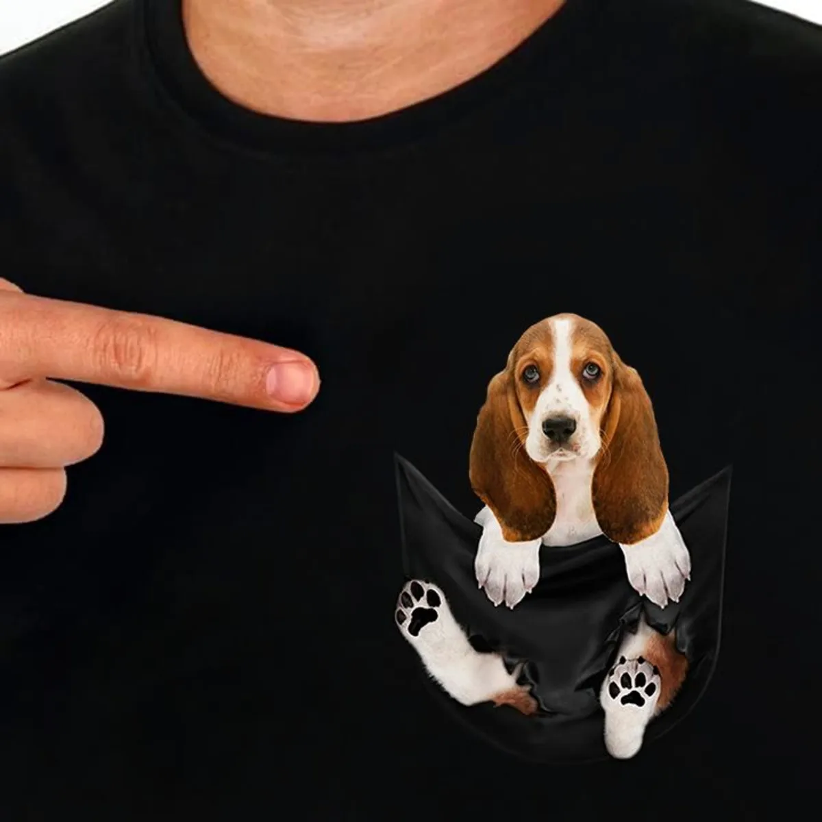 Cotton T-Shirt Fashion Pocket Cute Jack Russell Terrier Printed T-Shirts Men Women Casual T-Shirt Hip Hop Tops Funny Cotton Tees