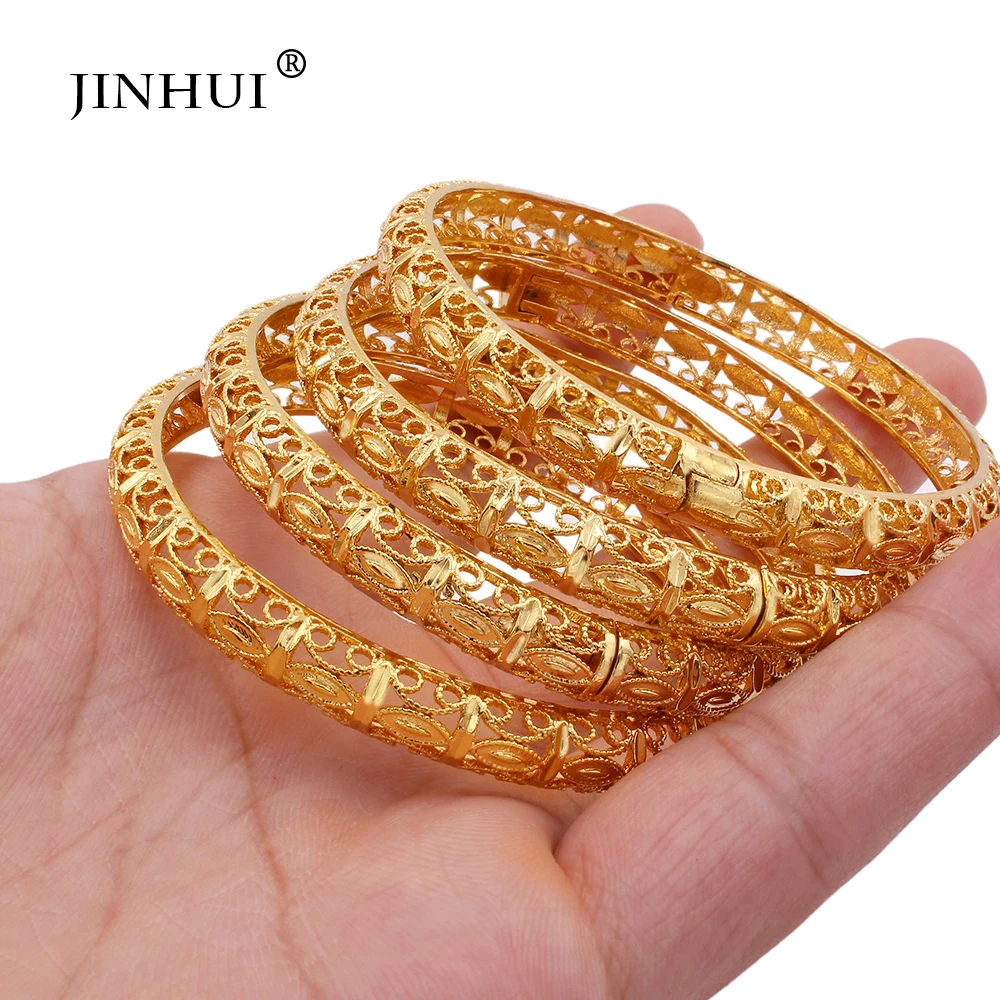 Bangles gold color for girl/women wedding Jewelry bracelets Dubai Ethiopian African bhangle bridal gifts Bracelet accessories