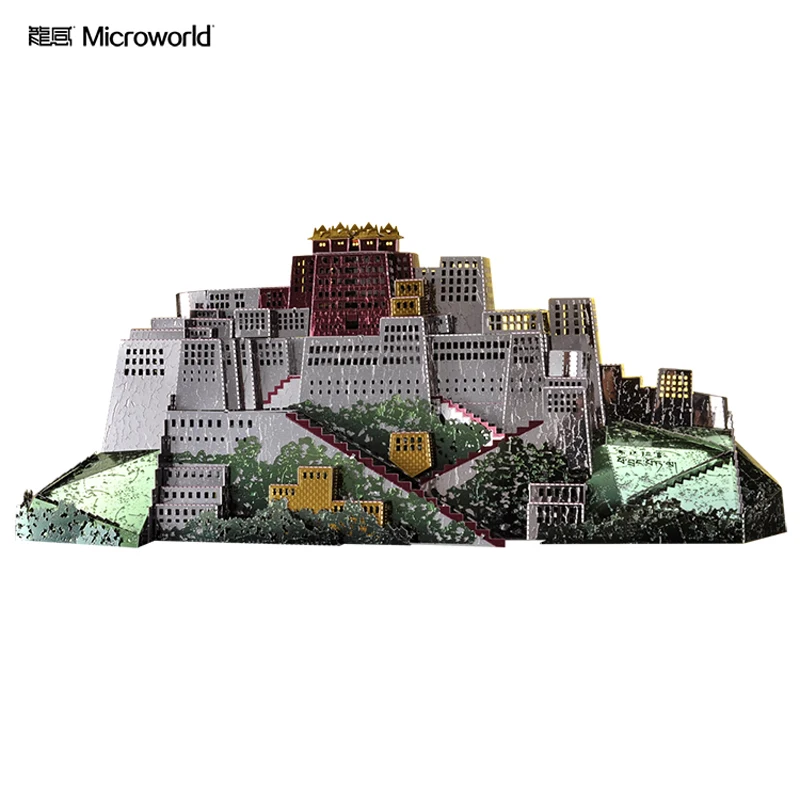 

2020 new Microworld Potala Palace model kits DIY laser cutting Jigsaw puzzle fighter model 3D metal Puzzle Toys for adult gifts