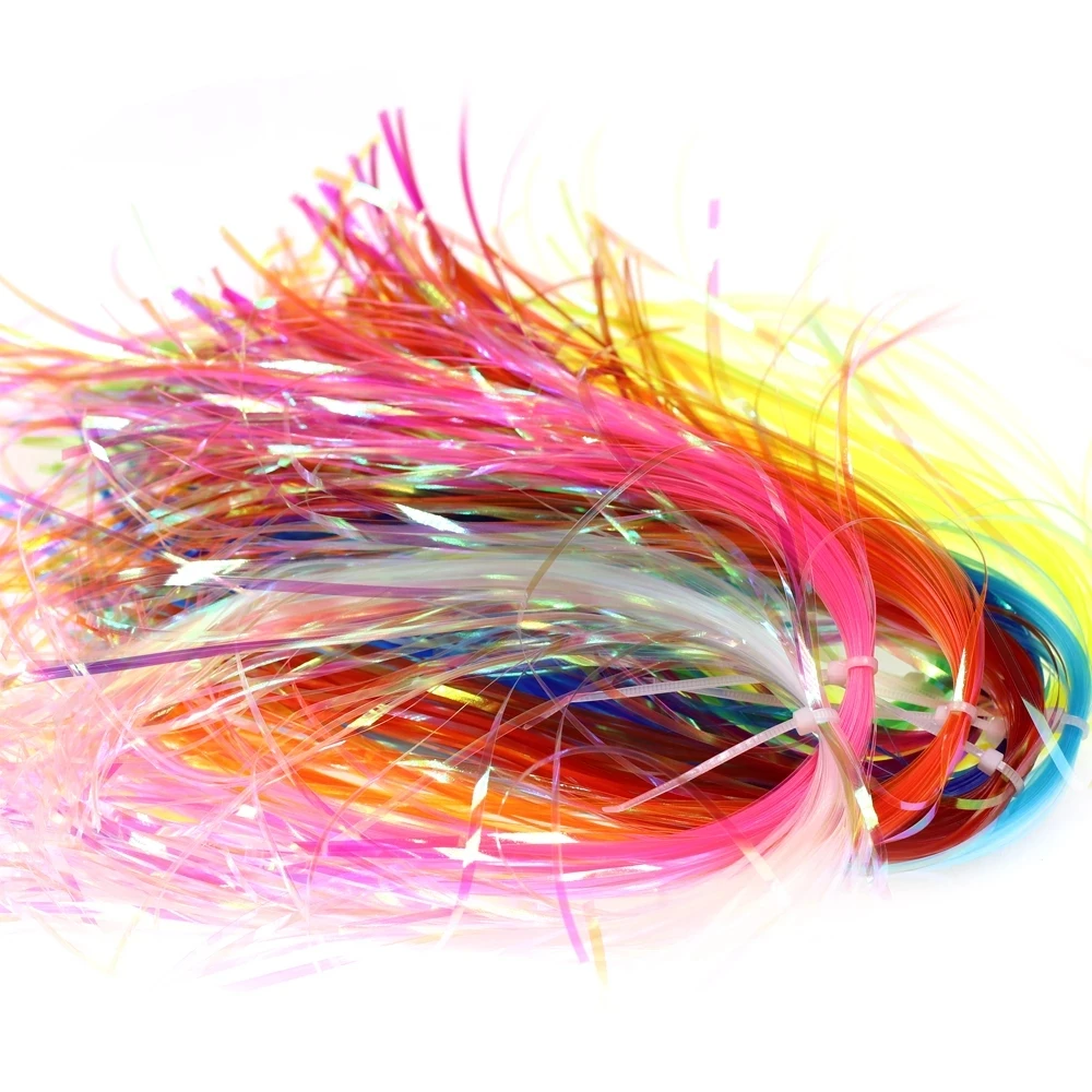 3 Packungen 2mm Flashabou Ice Wing Fiber Flaches Perlglanz-Kristall-Flash-Tinsel Synthetisches Fliegenbindematerial für Angelköder & Nymphen – Detail 6