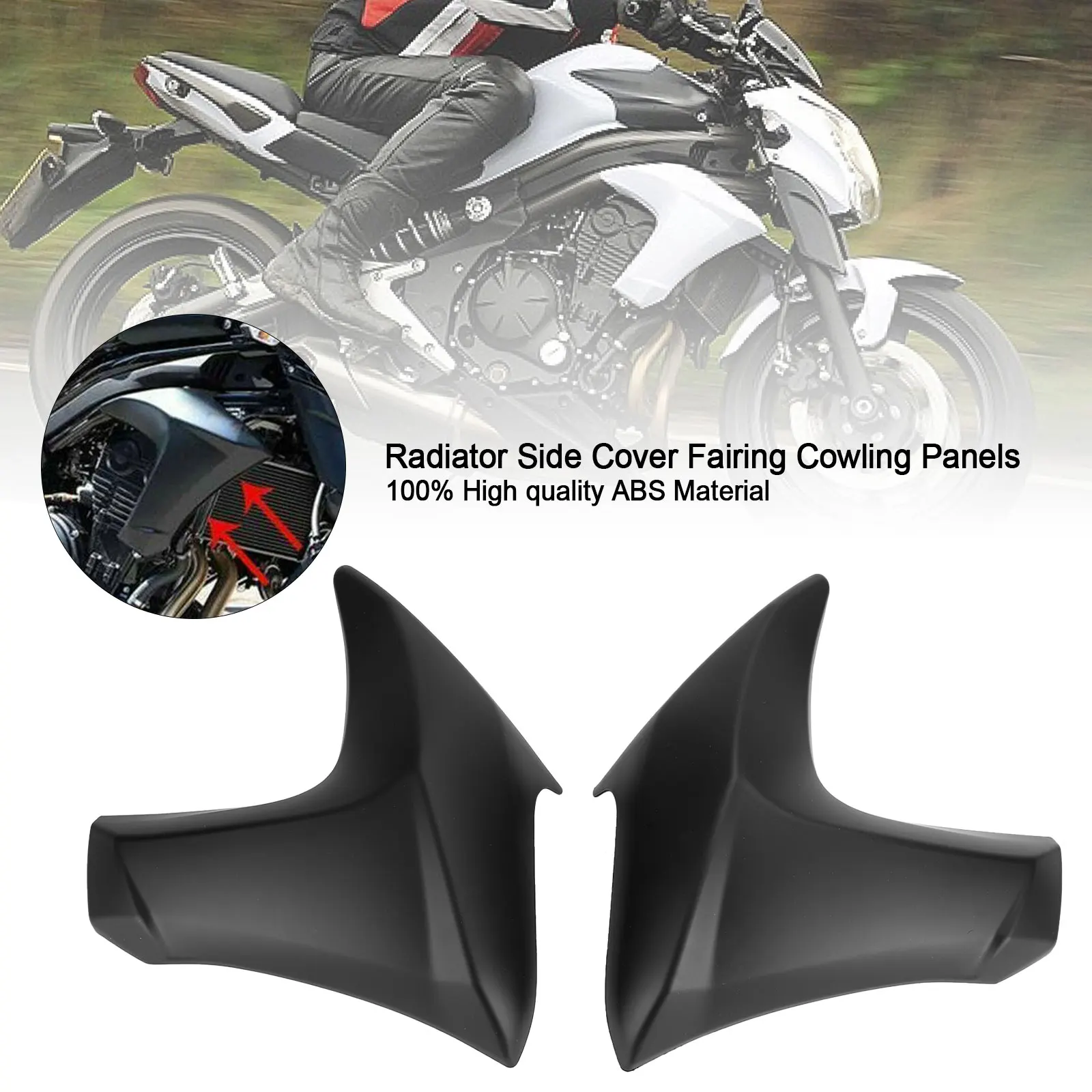 Topteng Radiator Side Cover Fairing Cowling Panels for Kawasaki ER6N 2012-2016 Motorcycle Accessories