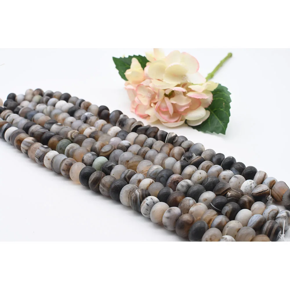 

19mm Natural Frosted surface Multicolor abacus shape Agate stone beads For DIY Bracelet Necklace Jewelry Making Strand 15"