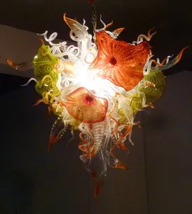 

Artistic Hand Blown Murano Glass Chandelier Light Fuxture Hotel Stair Decor