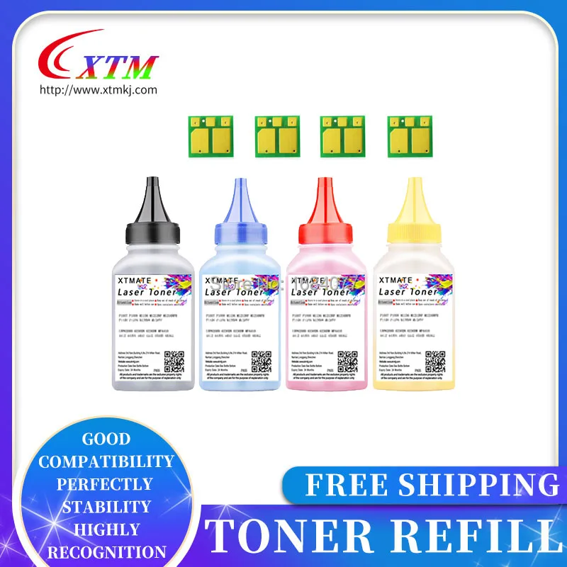 Toner CF540A CF500A and chip for HP M281 M254 M254dw M254nw M280nw M281fdw M281fdn 202A 203A laser printer refill powder toner