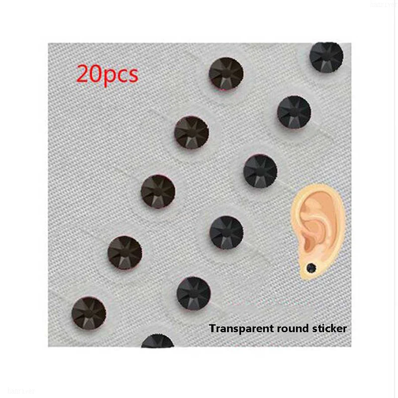 Magnetic Bead /5 colors crystal ear Patch Transparent Tape Anti-allergic Magnetic therapy Ear Pressure Paste Ear Auriculotherapy