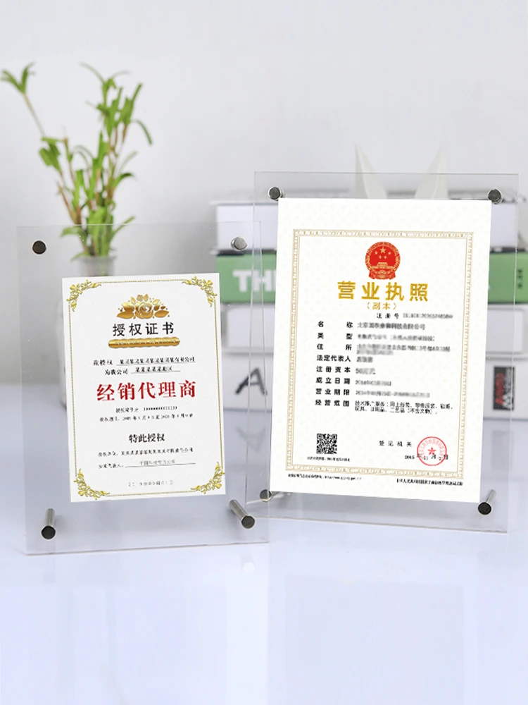 Simple Acrylic Photo Frame Crystal Pendulum Mounted Seven-inch A3a4 Picture Frame Personality Creative Photo Poster Frame Wall