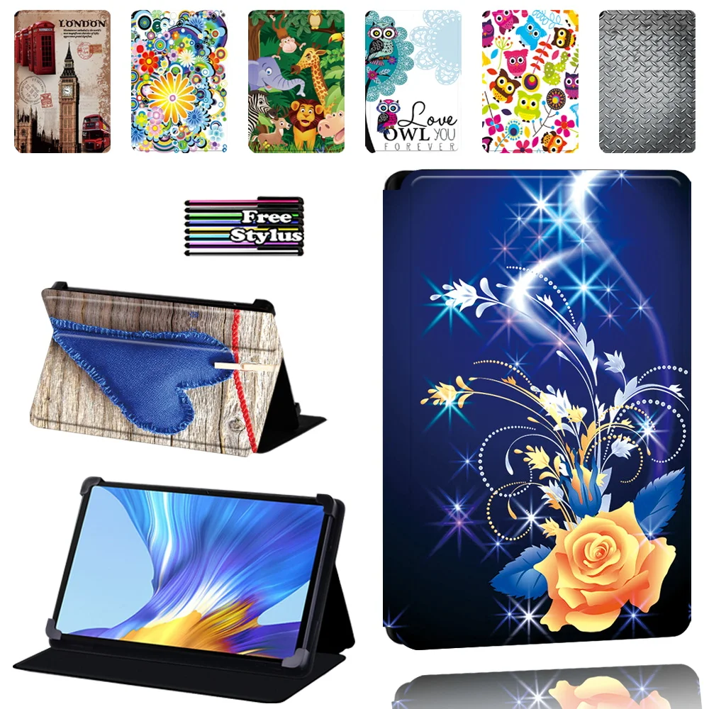 

Case for Huawei MatePad 10.4" 10.8"/ Honor V6 / Enjoy Tablet 2 10.1" PU Leather Foldable Tablet Case Cover + Pen