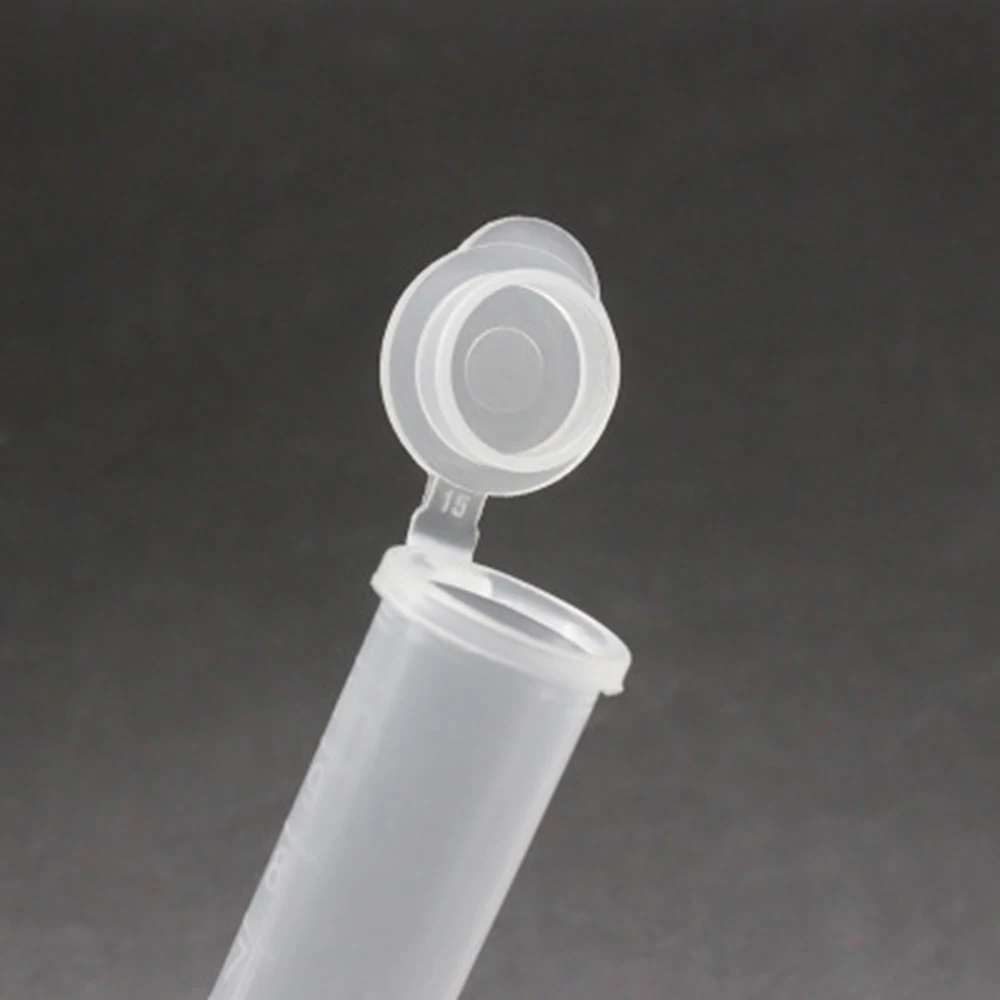 Wholesale 50pcs/5ml Laboratory Transparent Ultra-Fine Plastic Centrifuge Test Tube Empty Sample Storage Container Lid Supplies