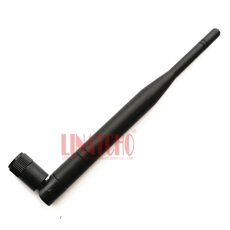5.8GHz 5800MHz 6dB Black Whip Omni Directional Black Foldable RP SMA Male Antenna