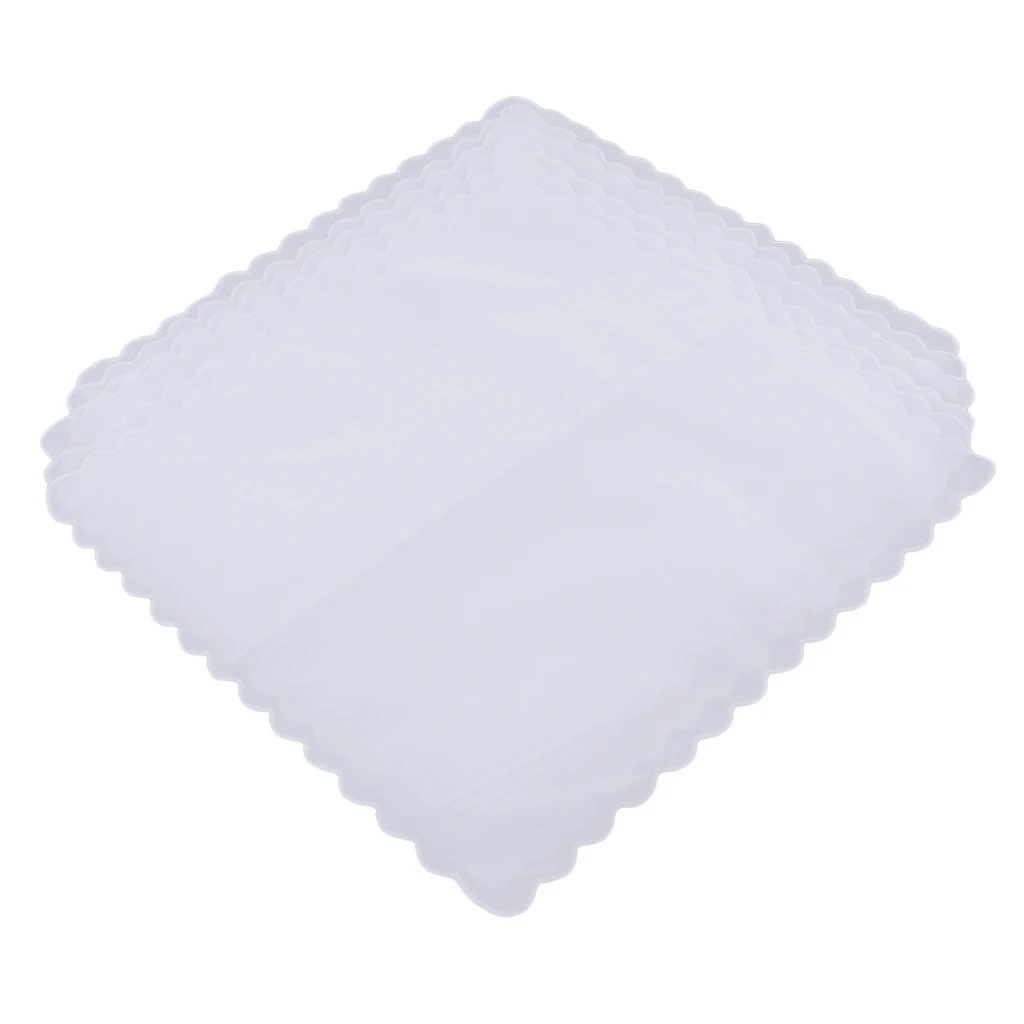 12Pack Comfy Katoen Hankie Vrouwen Mannen Bruiloft Zakdoeken Diy Hanky