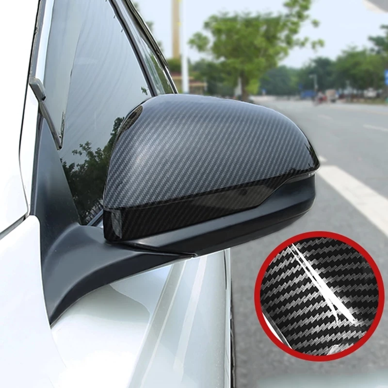 

For Honda HR-V HRV 2016-2019 ABS Carbon Look Side Mirror Rear View Moulding Cover Trim Car Decoration Accessories 2 PCS