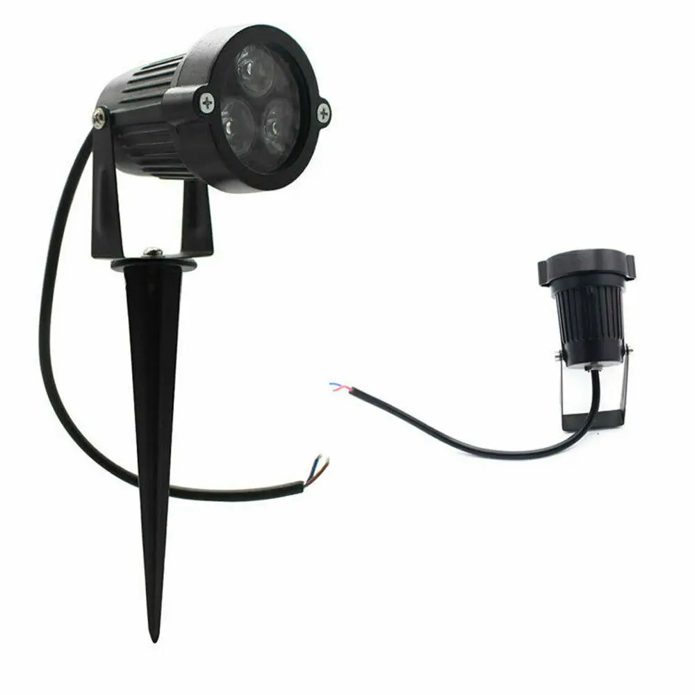 Lâmpadas LED para jardim ao ar livre, luz de paisagem, lâmpada impermeável Spike, IP65 Spotlight, DC 12V, 9W, 12W