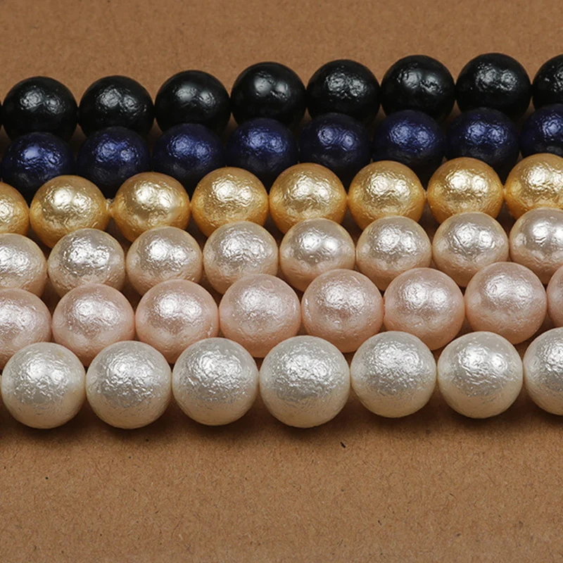 Imitation Japanese Cotton Pearl Beads, Straight Hole Grain, Shell Pearls, DIY Jewelry Accessories