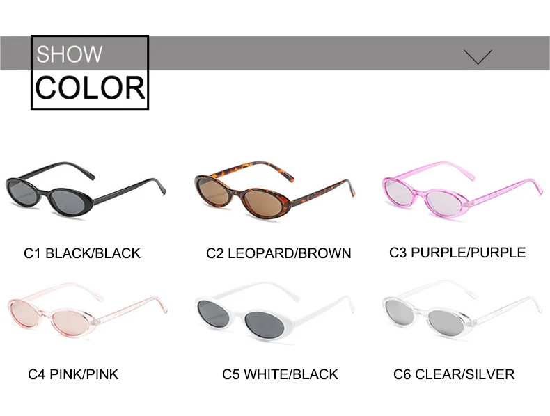 OEC CPO Sexy kleine ovale Damen-Sonnenbrille, 2025, neue Mode, Leopardenbraun, heiße Sonnenbrille, weiblich, Retro, bunt, Schattenbrille – Detail 5