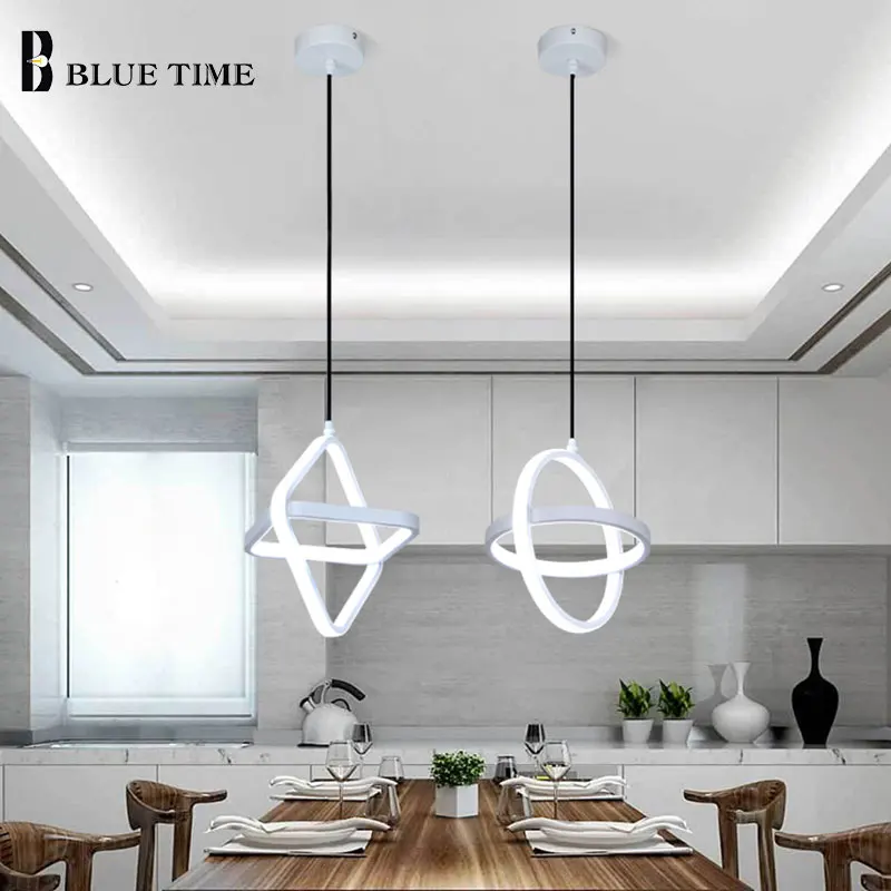 Dropship moderno lampadario a Led 110v 220v lampada a sospensione lampadario illuminazione per soggiorno sala da pranzo cucina camera da letto luci da comodino