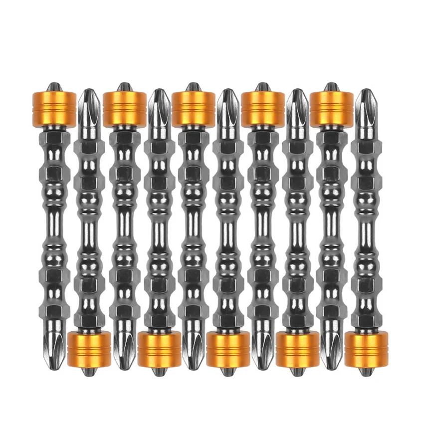 Magnetic Collar Design Dual Head PH Magnetic Phillips Cross Screw Screwdriver Bits 65mm, 110mm Electric Power Driver Bit