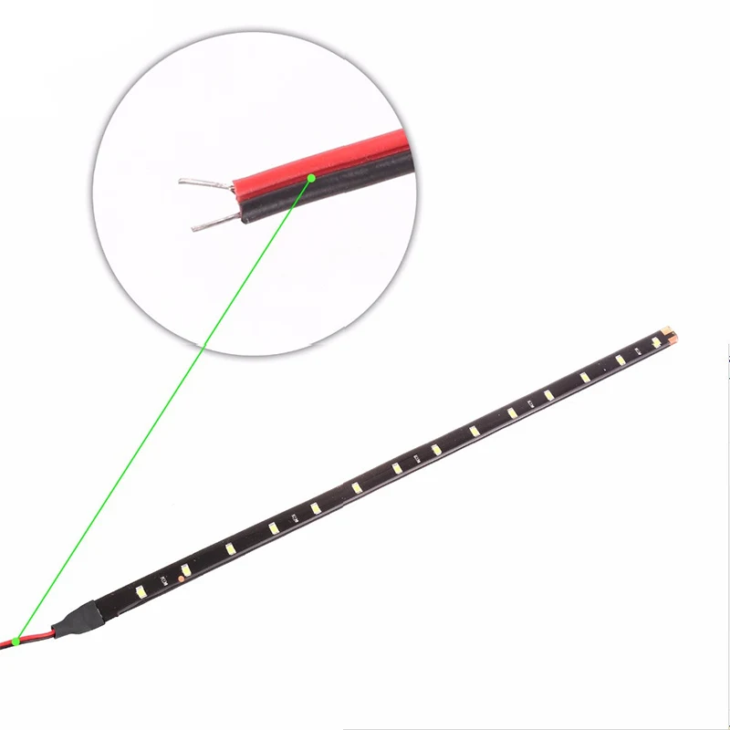 30/60CM 2835 lamp bead flexible strip light 12V LED Strip Light Car DRL Lamp Waterproof Car& Motorcycle tear eye light big Power