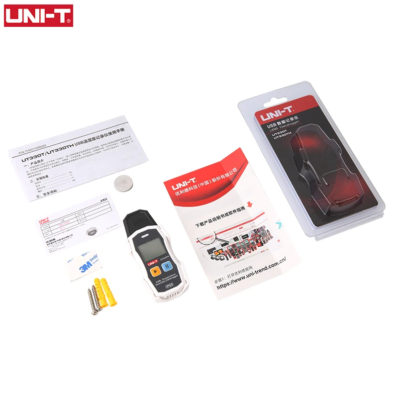 UNI-T Humidity Temperature Recorder UT330T UT330TH USB Data Logger Humidity Sensor Food Thermometer High Precision