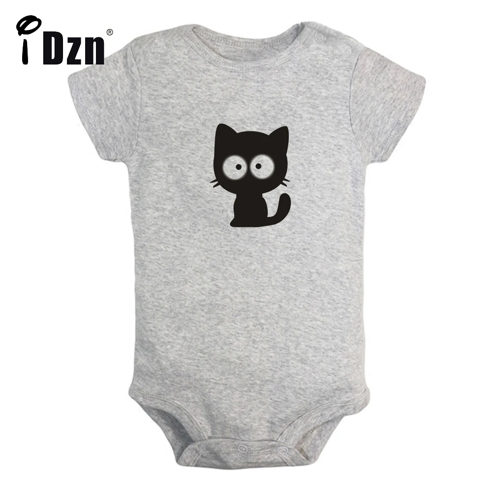 Baby Boys Girls Summer Bodysuit Happy Cats Newborn Printed Clothing Cute Cartoon Kitten Rompers Cotton Short Sleeves Jumpsuits