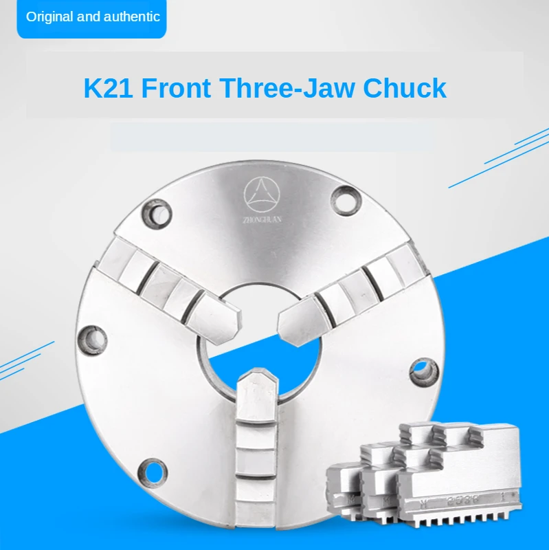 K21 200 front-mounted three-jaw chuck front lock self-centering six-hole lathe chuck 200