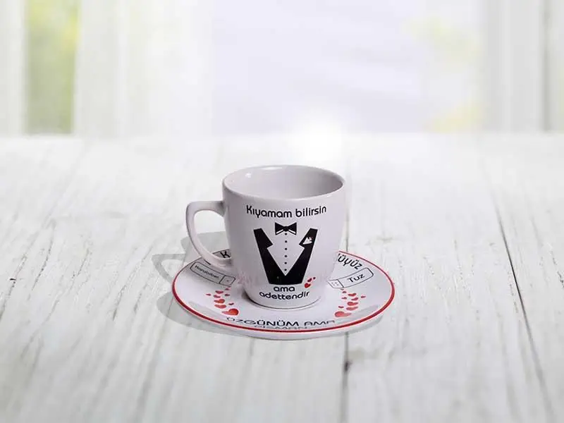 DOLBOVI Keramika Magıc 2 Piece coffee cup Pad Kıyamam You mug кружка coffee cup cup