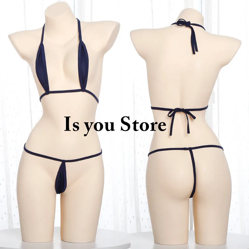 

Women Sexy Bandage Hanging neck Bikini Sets Sleep G-String Thong For Couples Valentine's Temptation Erotic Bikini Sexy Sets New