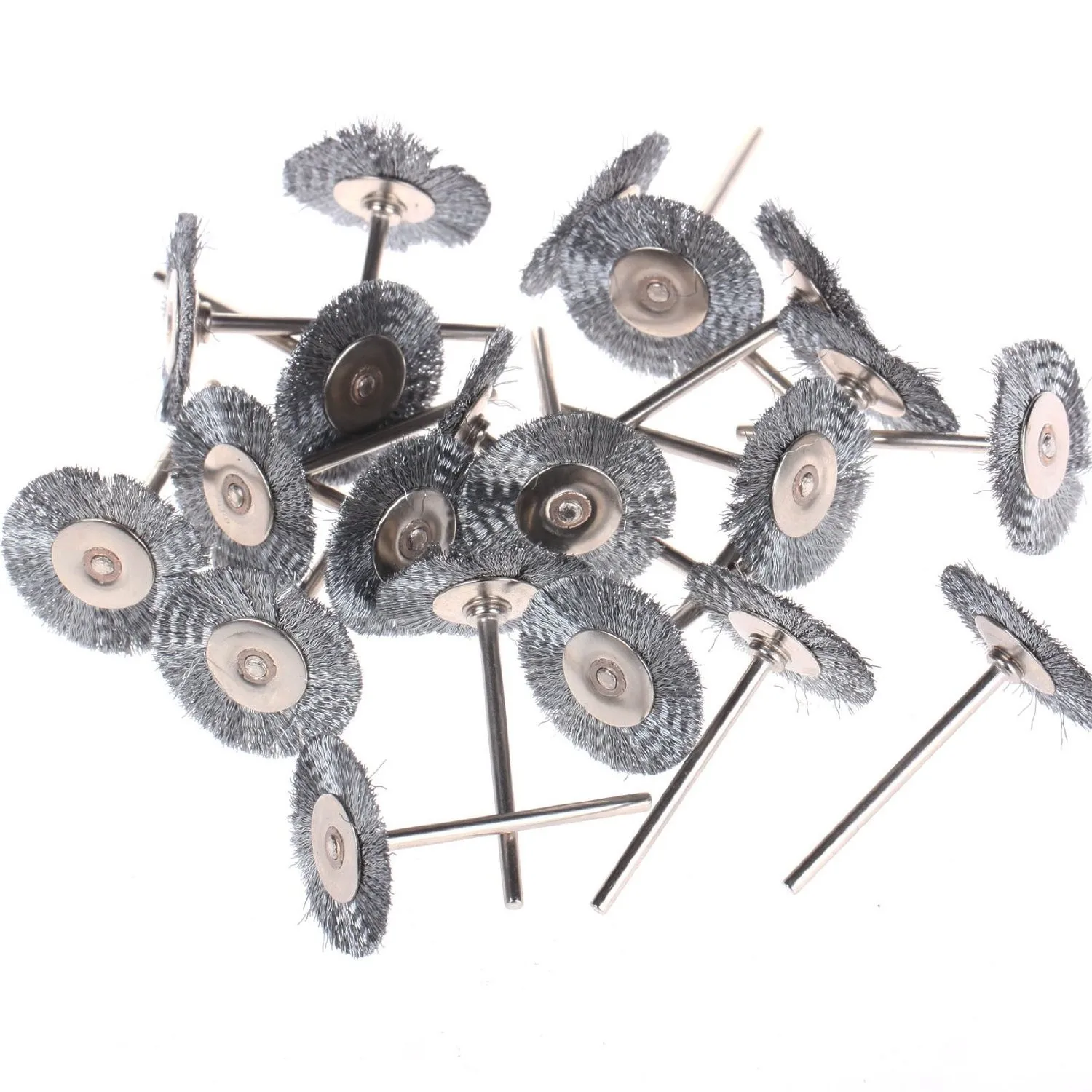 20 Pcs /lot Wire Brush Wheel Brushes Discs Die Grinder Cutting Rotary Electric Tool For Engraver