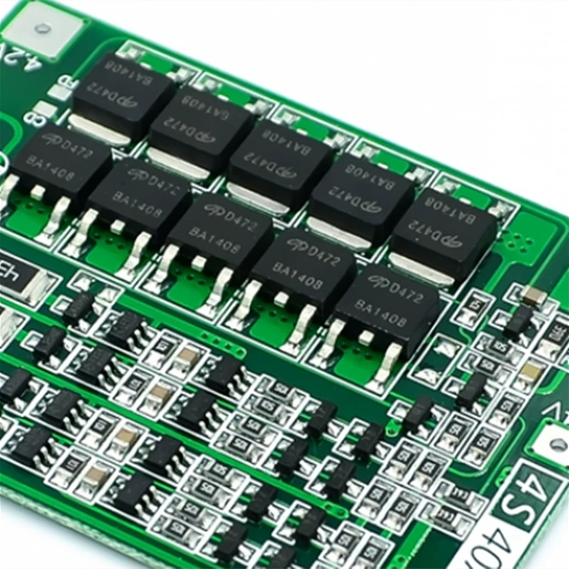 A placa de proteção do carregador de bateria do lítio do Li-íon, 18650 BMS para o motor de broca, aumenta o equilíbrio, 3S, 4S, 40A, 60A, 11.1V,