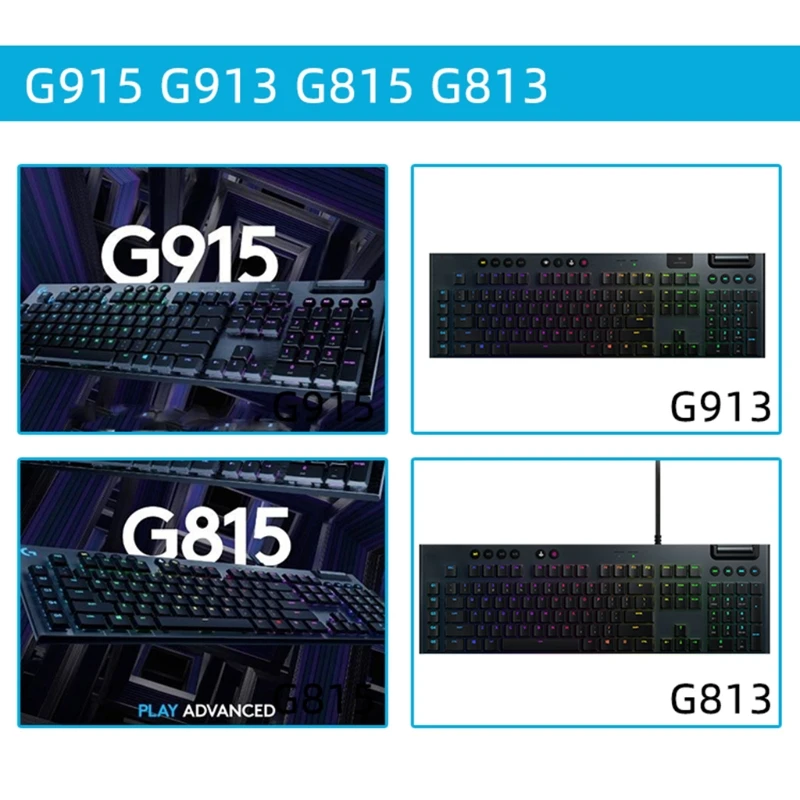 Soporte de pata de repuesto para teclado logitech G915, G913, G813, G815, color negro, 2 piezas