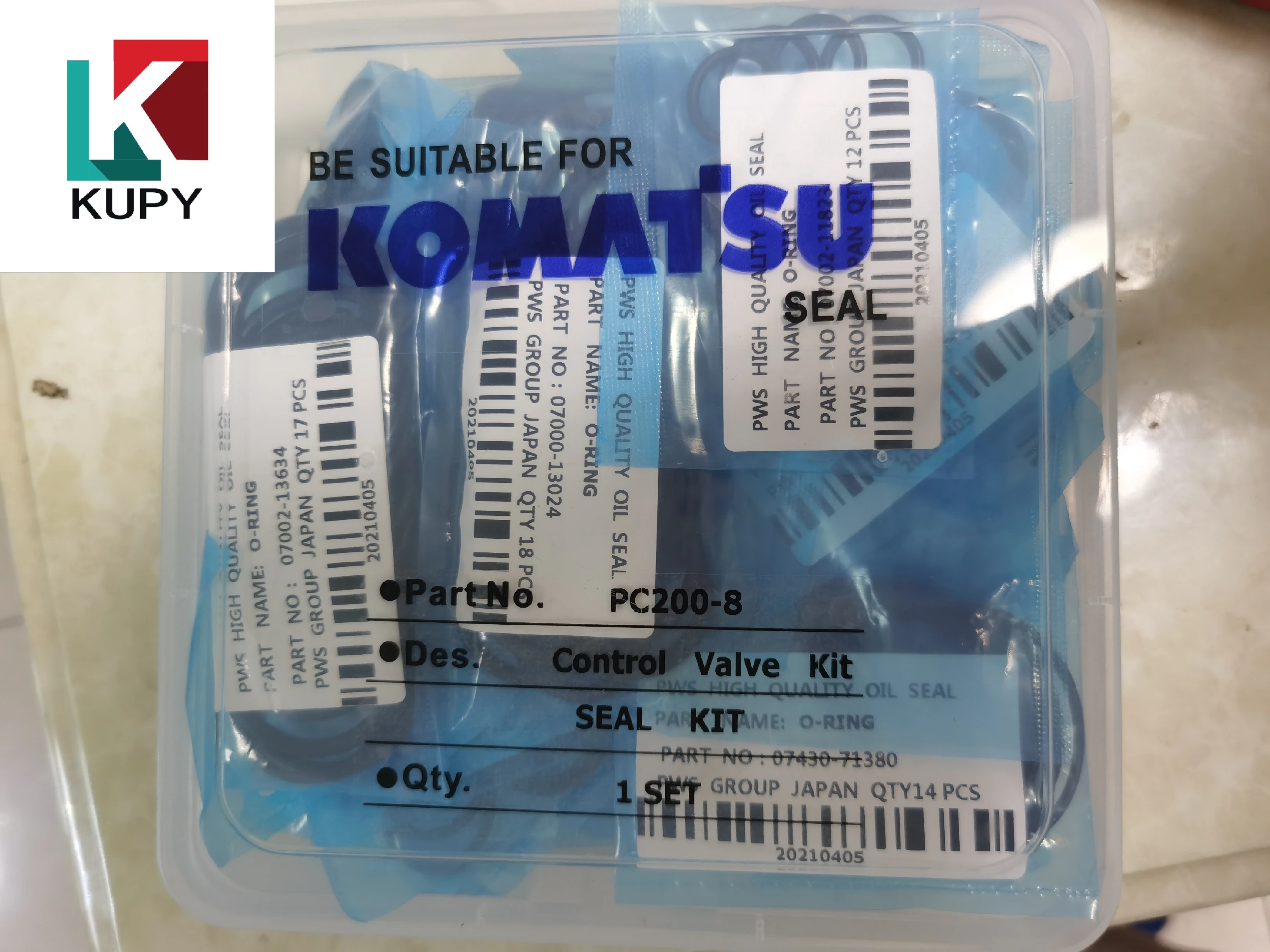 PC200-8 Control Valve Repair Seal Kit for Komatsu Excavator control valve seal kit for pc200-8