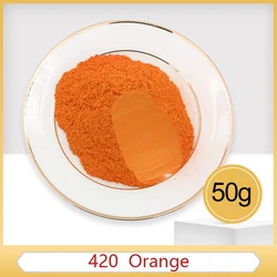 50g Type 420 Orange Pearl Powder Pigment Mineral Mica Powder DIY Eye shadow Dye Colorant in Soap Automotive Art Crafts