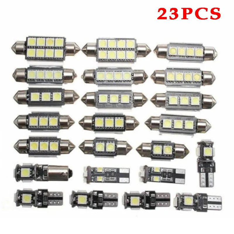 23PC C5W Cob LED Lamp Car LED Bulb  31mm Car Interior Reading Light Source White License Plate Light 12V