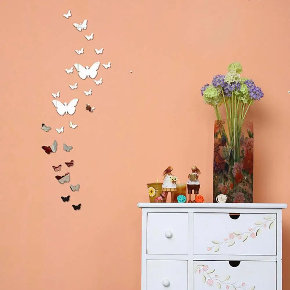 12/25Pcs Removable 3D Butterfly Wall stickers Self Adhesive Vinyl Window Film Furniture DIY For Home and Comfort Home Decor