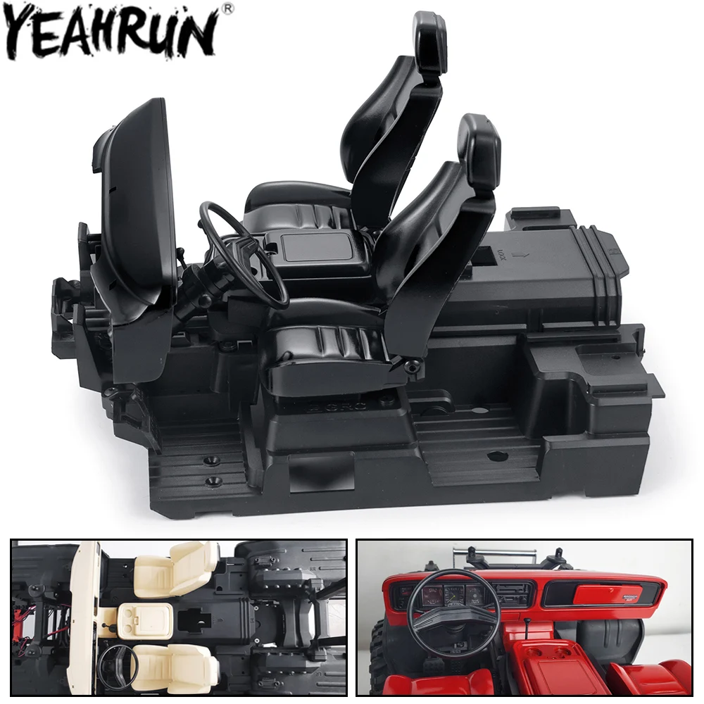 

YEAHRUN RC Car Complete Interior Body Shell Cab Seat Kit for 1/10 RC Crawler TRX-4 TRX4 Bronco DIY Decoration Parts