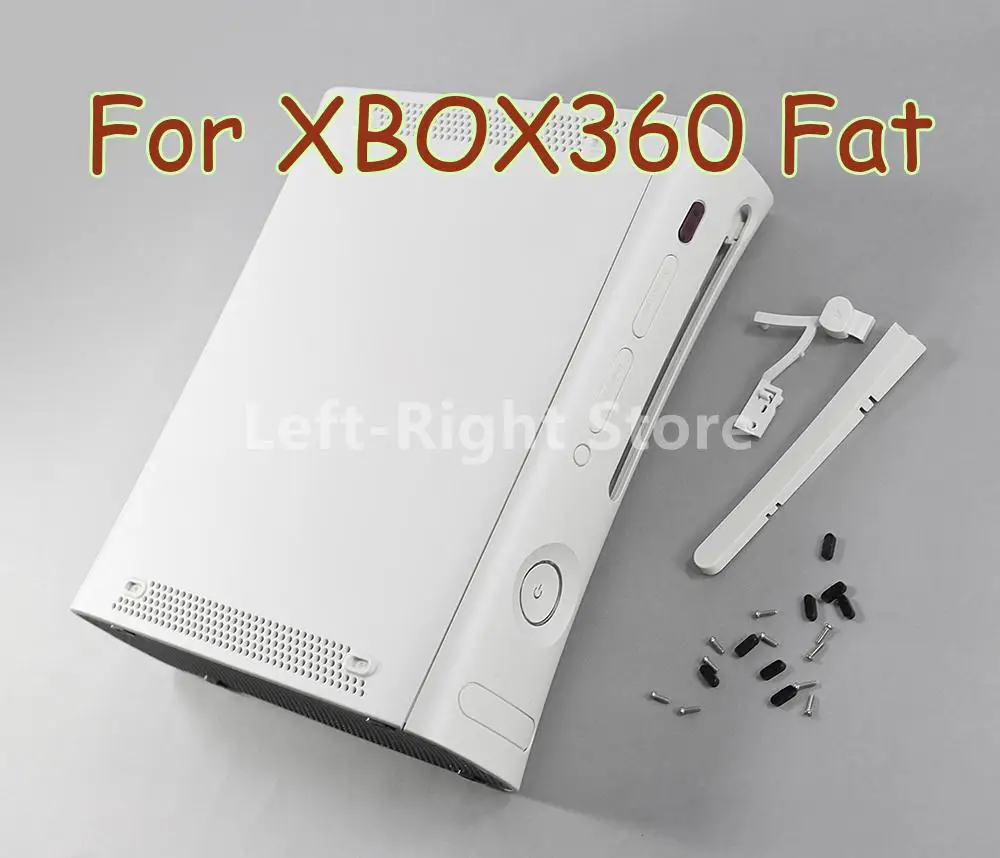 1set For XBOX 360 Fat Housing Case House Shell Have Logo Black White Color Full Housing Case For XBOX 360 Fat Console