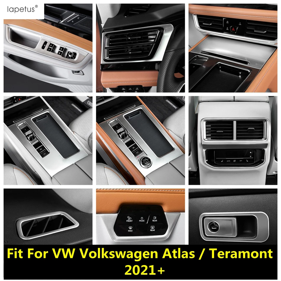 

AC Air Vent Handle Bowl Head Light Glove Box Cover Trim Stainless Steel Accessories For VW Volkswagen Atlas / Teramont 2021 2022