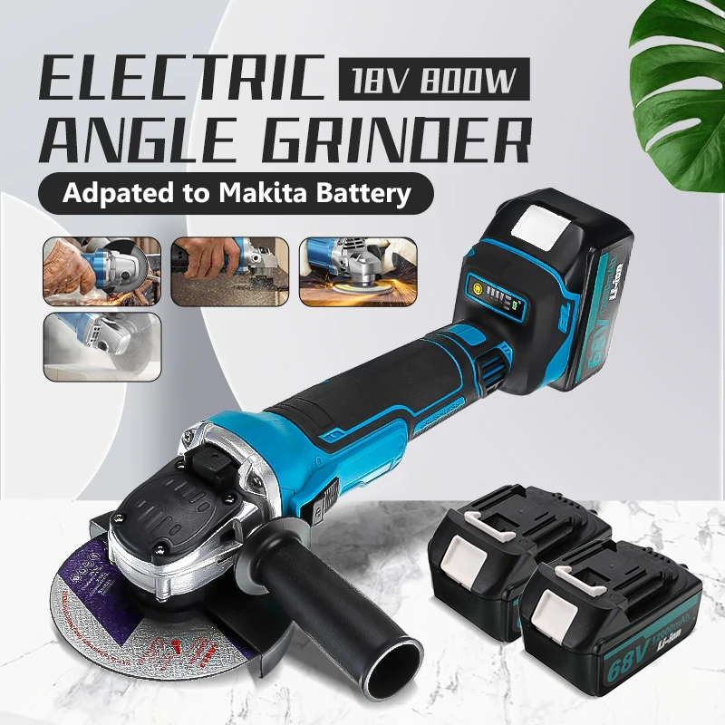 18V Brushless Impact มุมเครื่องบดเครื่องบดมุมเหมาะสำหรับแบตเตอรี่ Makita Cordless เครื่องขัด