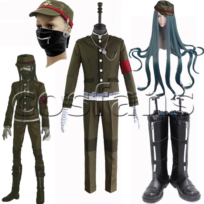 Game Danganronpa V3: Killing Harmony Korekiyo Shinguji Cosplay Costume Outfits School Uniform Korekiyo Shinguji Cosplay Wig Hair