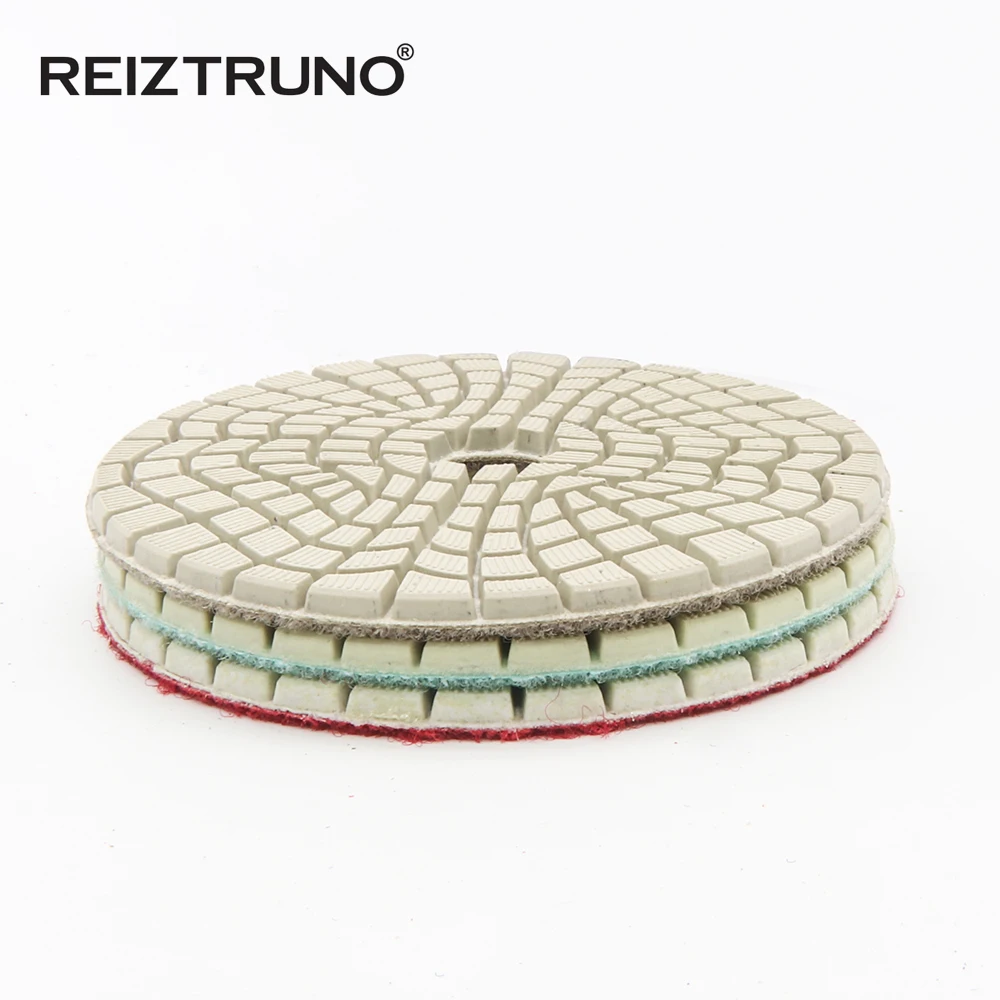 3 Reiztruno 3 Bước Đánh Bóng Kim Cương Miếng Lót Cho Đá Hoa Cương đá Hoa Cương Và Các Đá Tự Nhiên Mài Discs.4 Inch 100Mm, Ẩm Ướt Sử Dụng