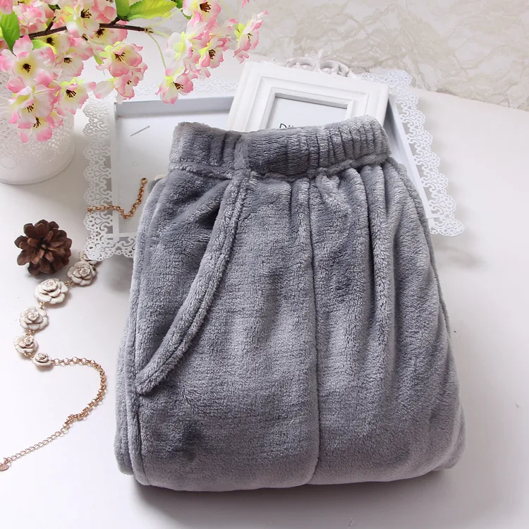 Fdfklak Flannel Thicken Warm Night Pants Lounge Home Pajama Sleep Panties Winter Pants 2023 New Plaid Pyjama Trousers