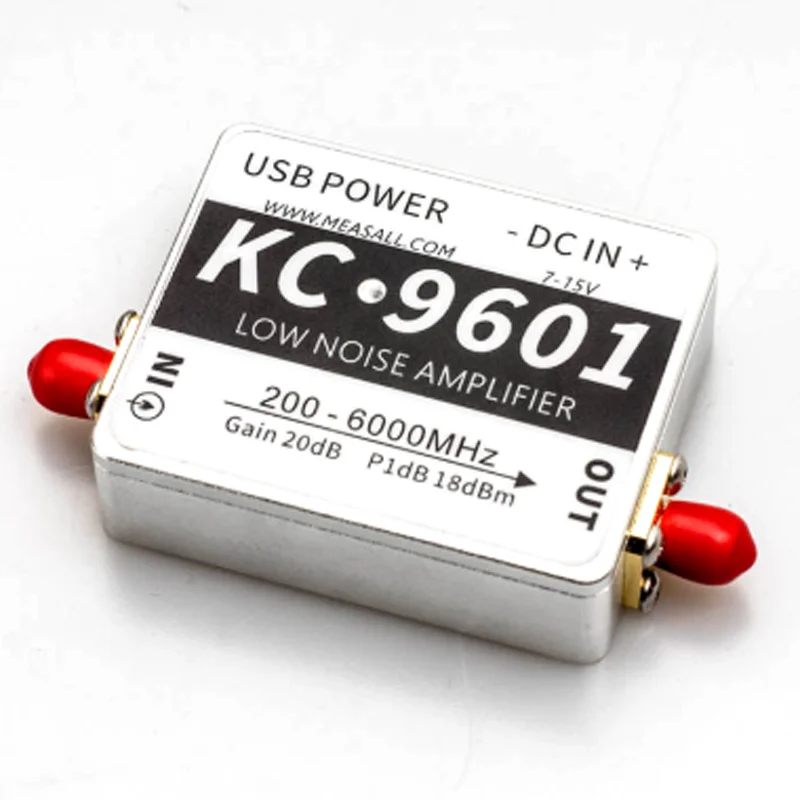 6GHz 20dB Low Noise Amplifier 5.8G Amplifier 2.4G KC9601 Low Noise 200MHz-6000MHz Frequency